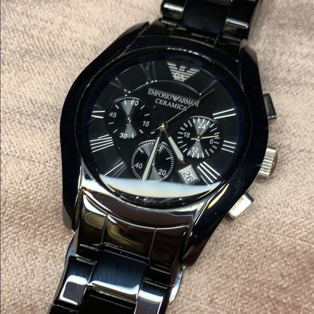 EMPORIO ARMANI | Black Ceramica watch AR-1400 - Picture 5 of 8